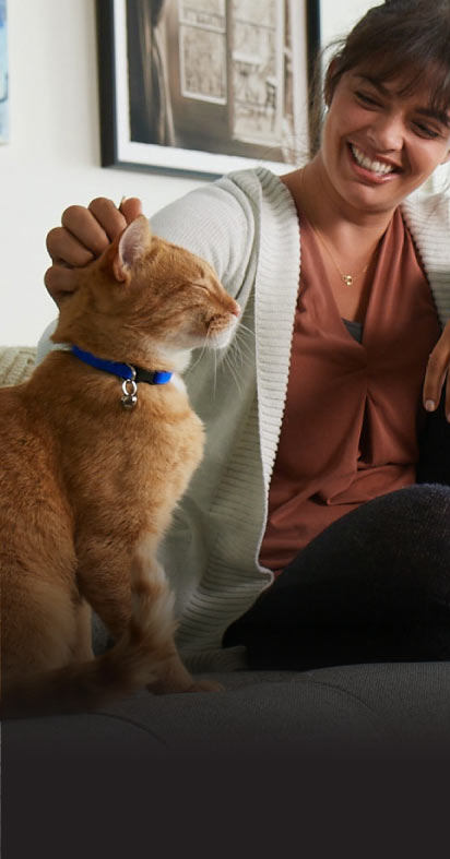 Pet Owner with her cat